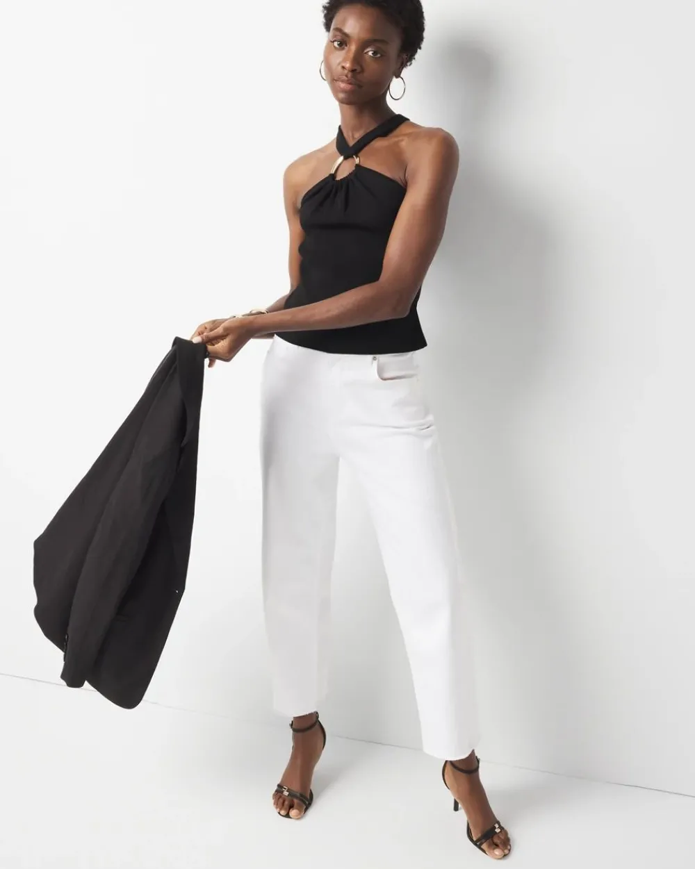 Ring Halter Sweater Top*White House Black Market Discount