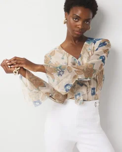 Romantic Ruffle Blouse*White House Black Market Discount