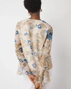 Romantic Ruffle Blouse*White House Black Market Discount