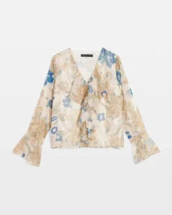 Romantic Ruffle Blouse*White House Black Market Discount