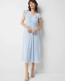 Ruched Midi Dress*White House Black Market Clearance
