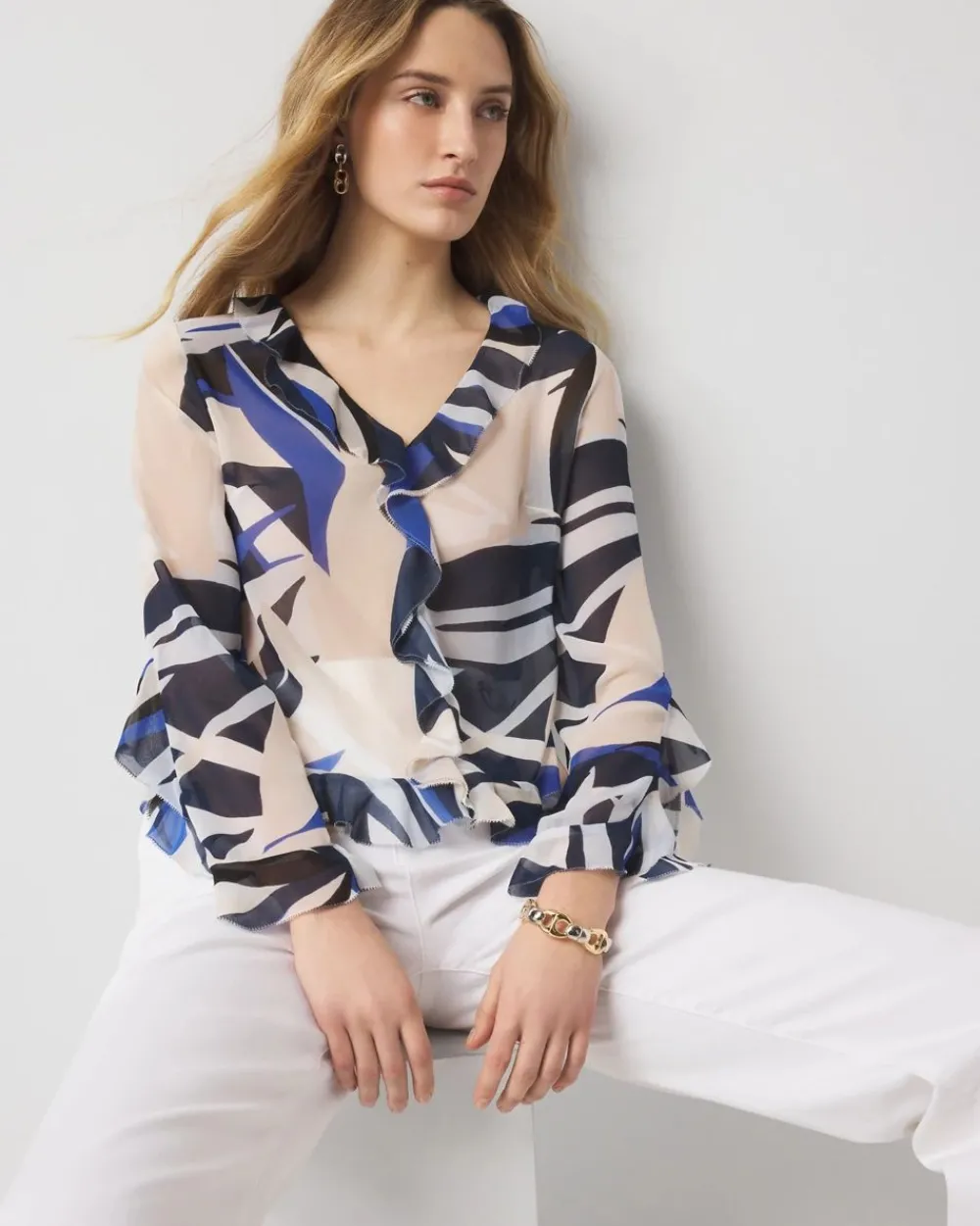 Ruffle Blouse*White House Black Market Outlet