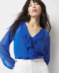 Ruffle Front Blouse*White House Black Market Online