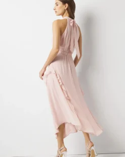 Ruffle Halter Midi Dress*White House Black Market New