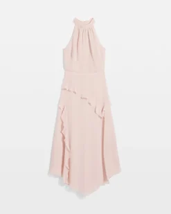 Ruffle Halter Midi Dress*White House Black Market New