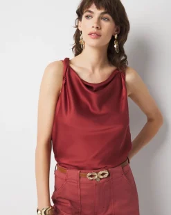 Satin Draped Shell*White House Black Market Online
