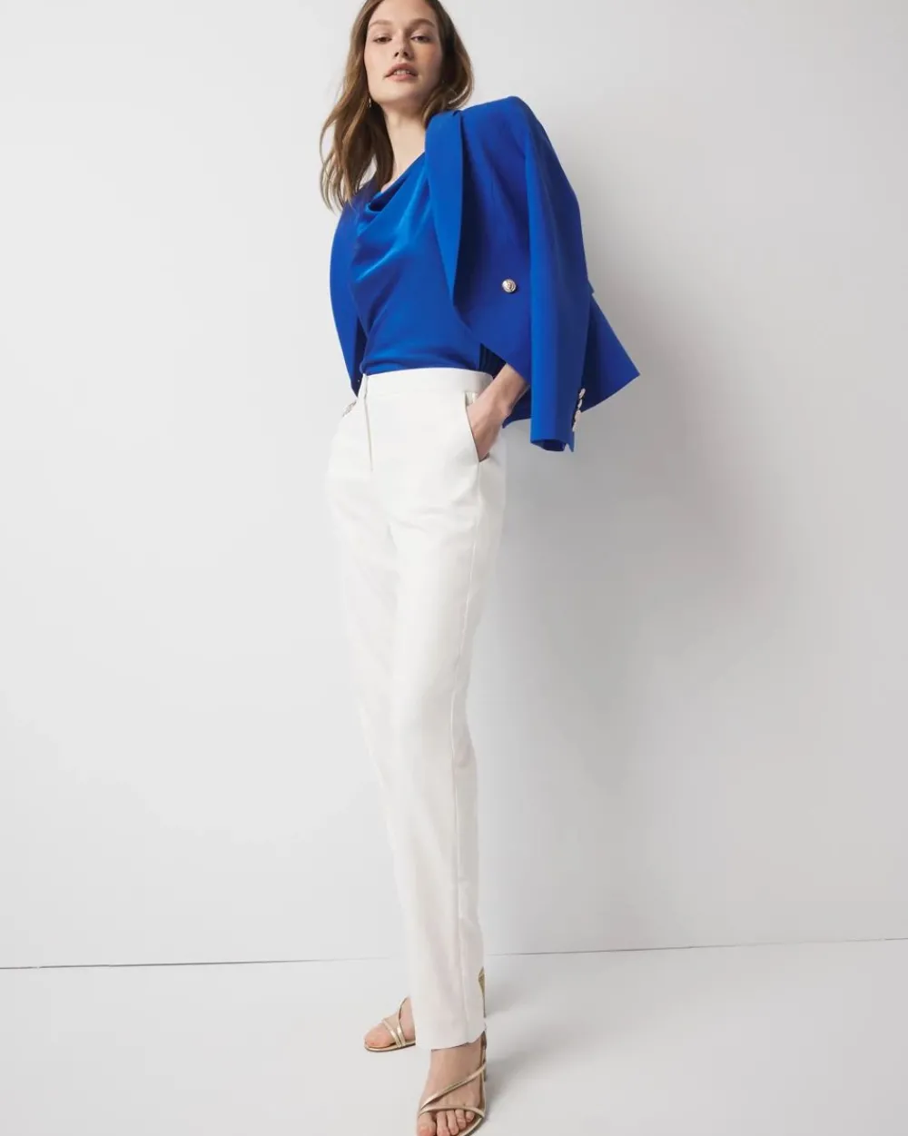 Satin Draped Shell*White House Black Market Online