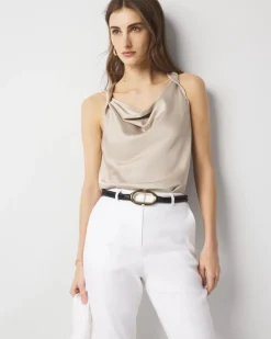 Satin Draped Shell*White House Black Market Best