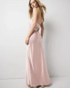 Satin Halter Maxi Dress*White House Black Market Outlet