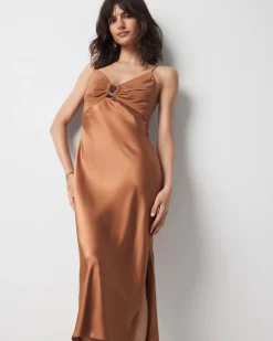 Satin Midi Dress*White House Black Market Outlet