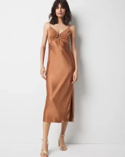 Satin Midi Dress*White House Black Market Outlet