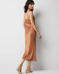 Satin Midi Dress*White House Black Market Outlet