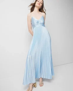Satin Pleated Maxi Dress*White House Black Market Fashion
