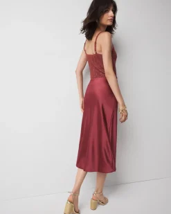 Satin Slip A-Line Skirt*White House Black Market Outlet
