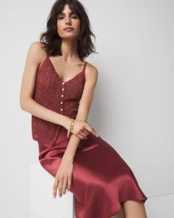 Satin Slip A-Line Skirt*White House Black Market Outlet