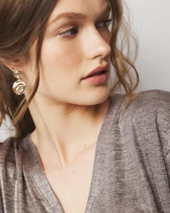 Sculptural Disc Drop Earrings*White House Black Market Sale