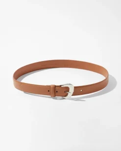 Sculptured Buckle Denim Belt*White House Black Market Hot