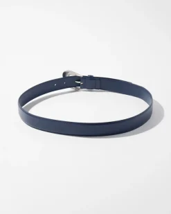 Sculptured Buckle Denim Belt*White House Black Market Fashion
