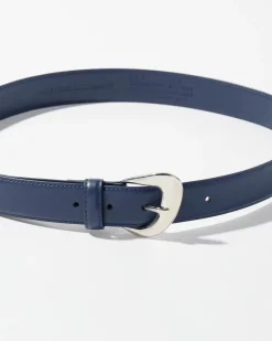 Sculptured Buckle Denim Belt*White House Black Market Fashion