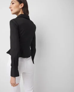 Seamed Poplin Shirt*White House Black Market Discount