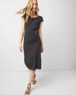 Shirred Midi Dress*White House Black Market Clearance