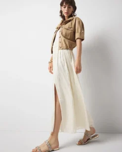 Shirred Waist Maxi Skirt*White House Black Market Hot