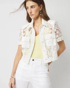 Short-Sleeve Lace Jacket*White House Black Market Online