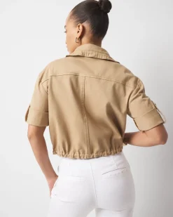 Short-Sleeve Pret Relaxed Utility Jacket*White House Black Market Discount