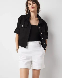 Short-Sleeve Pret Relaxed Utility Jacket*White House Black Market Sale