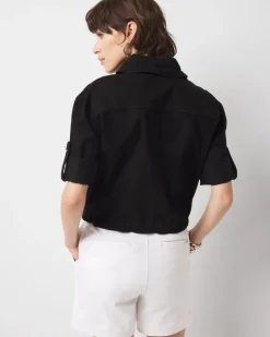 Short-Sleeve Pret Relaxed Utility Jacket*White House Black Market Sale