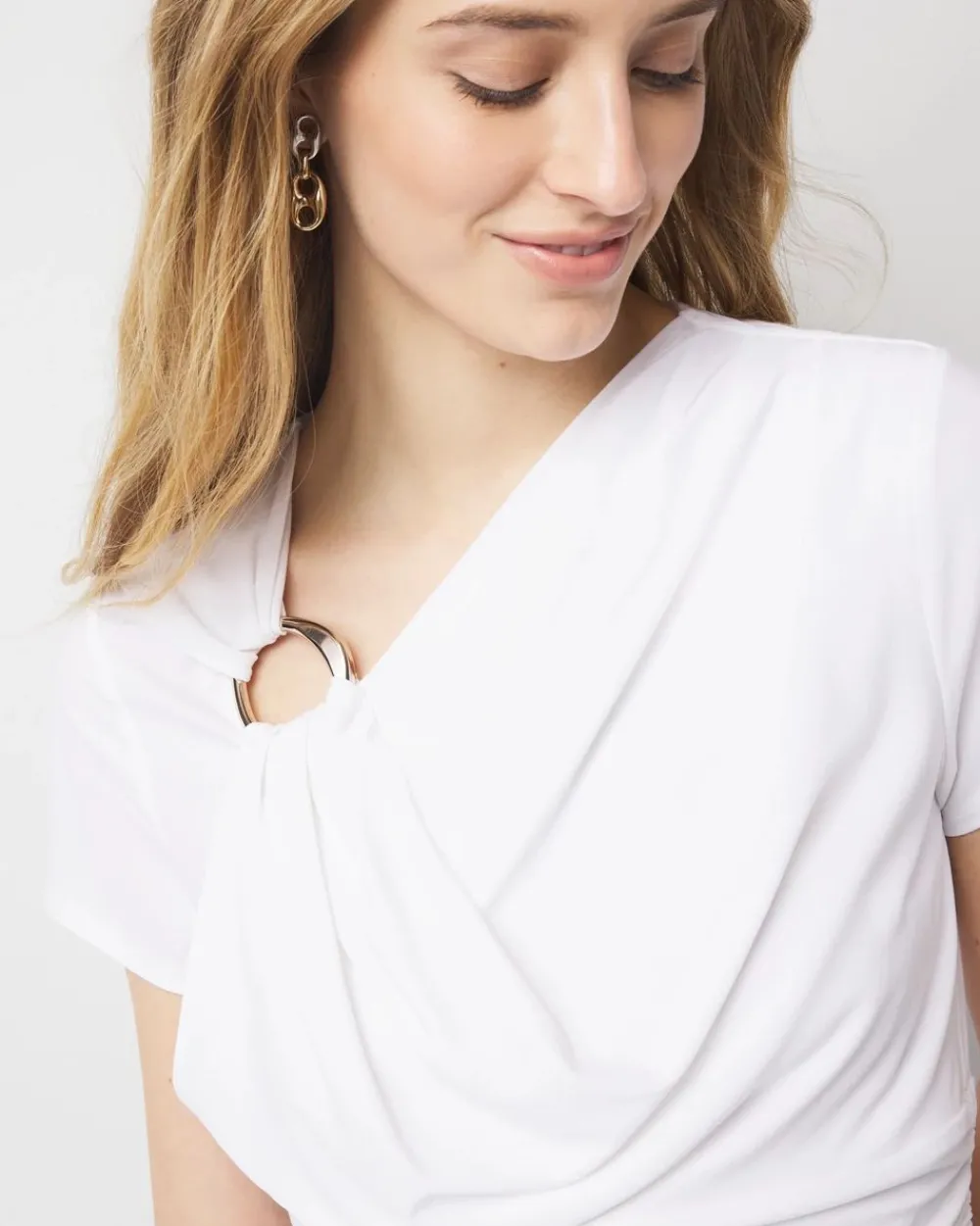 Shoulder Detail Draped Top*White House Black Market Online
