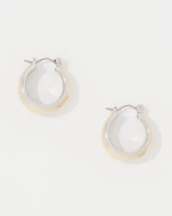 Silver + Gold Hoop Earrings*White House Black Market Discount