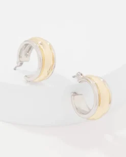 Silver + Gold Hoop Earrings*White House Black Market Discount