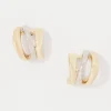 Silver + Gold Sculptural Hoop Earrings*White House Black Market New