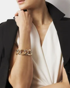 Silver + Gold Sculptural Stretch Bracelet*White House Black Market Best