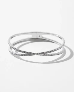 Silver Criss-Cross Hinge Bracelet*White House Black Market New