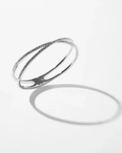 Silver Criss-Cross Hinge Bracelet*White House Black Market New