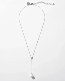 Silver Fresh Water Pearl Drop Necklace*White House Black Market Discount