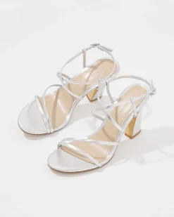 Silver Strappy Sandal*White House Black Market Discount