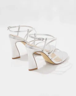 Silver Strappy Sandal*White House Black Market Discount