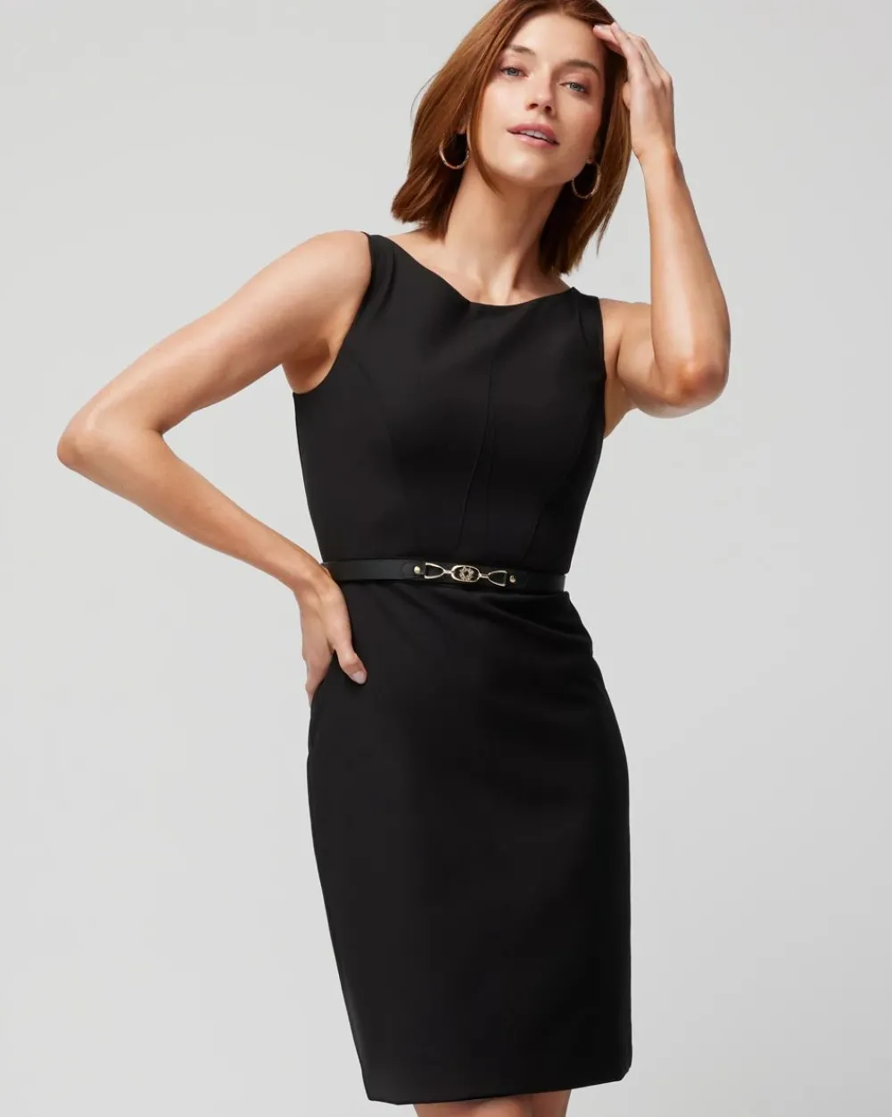 Sleeveless Bateau-Neck Sheath Dress*White House Black Market Best