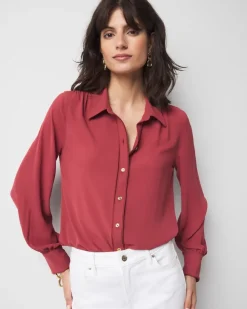 Soft Shirt with Piping*White House Black Market Fashion