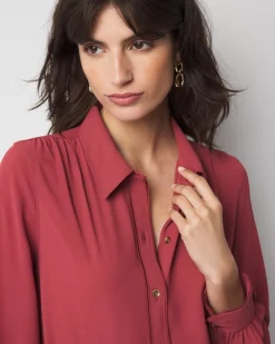 Soft Shirt with Piping*White House Black Market Fashion