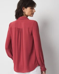 Soft Shirt with Piping*White House Black Market Fashion