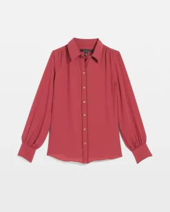 Soft Shirt with Piping*White House Black Market Fashion