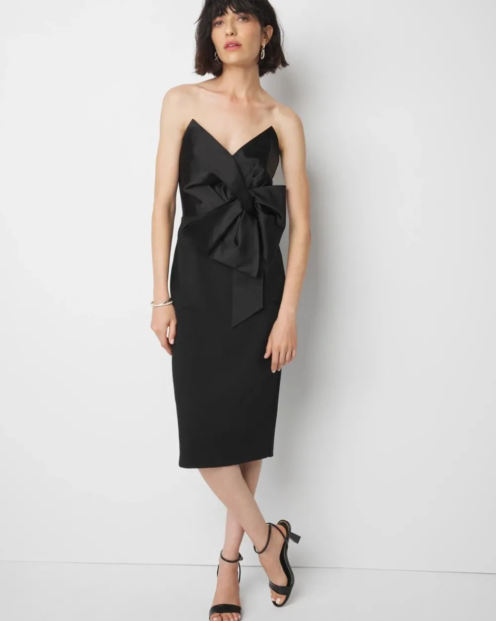 Strapless Bow Dress*White House Black Market Discount