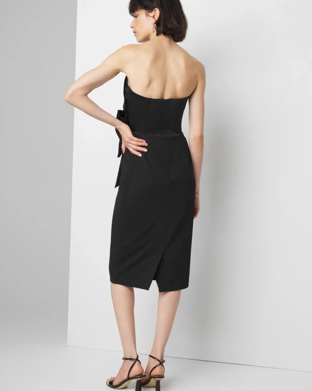 Strapless Bow Dress*White House Black Market Discount