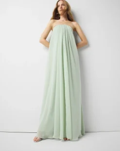 Strapless Chiffon Drape Gown*White House Black Market Online