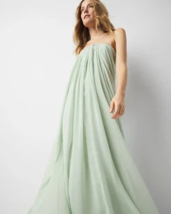Strapless Chiffon Drape Gown*White House Black Market Online