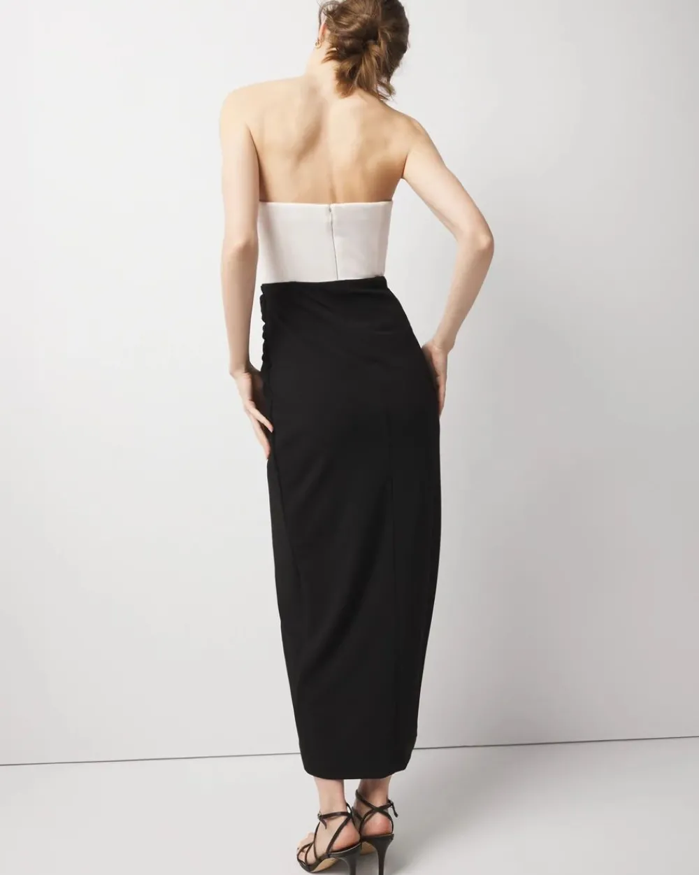 Strapless Colorblock Midi Dress*White House Black Market Sale